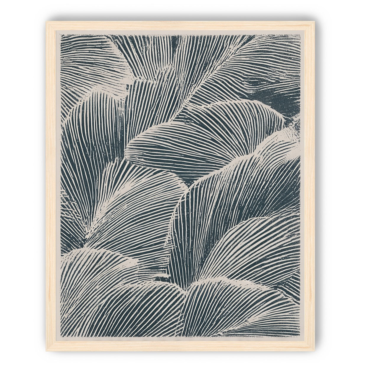 Palm fronds pressed together