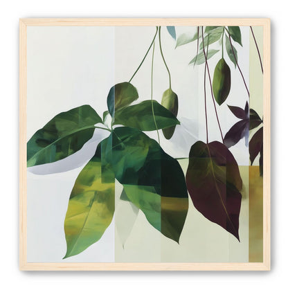 Leaves crossing the pale grid