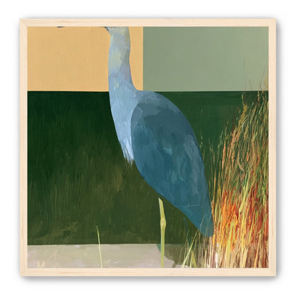 A heron beside the reeds