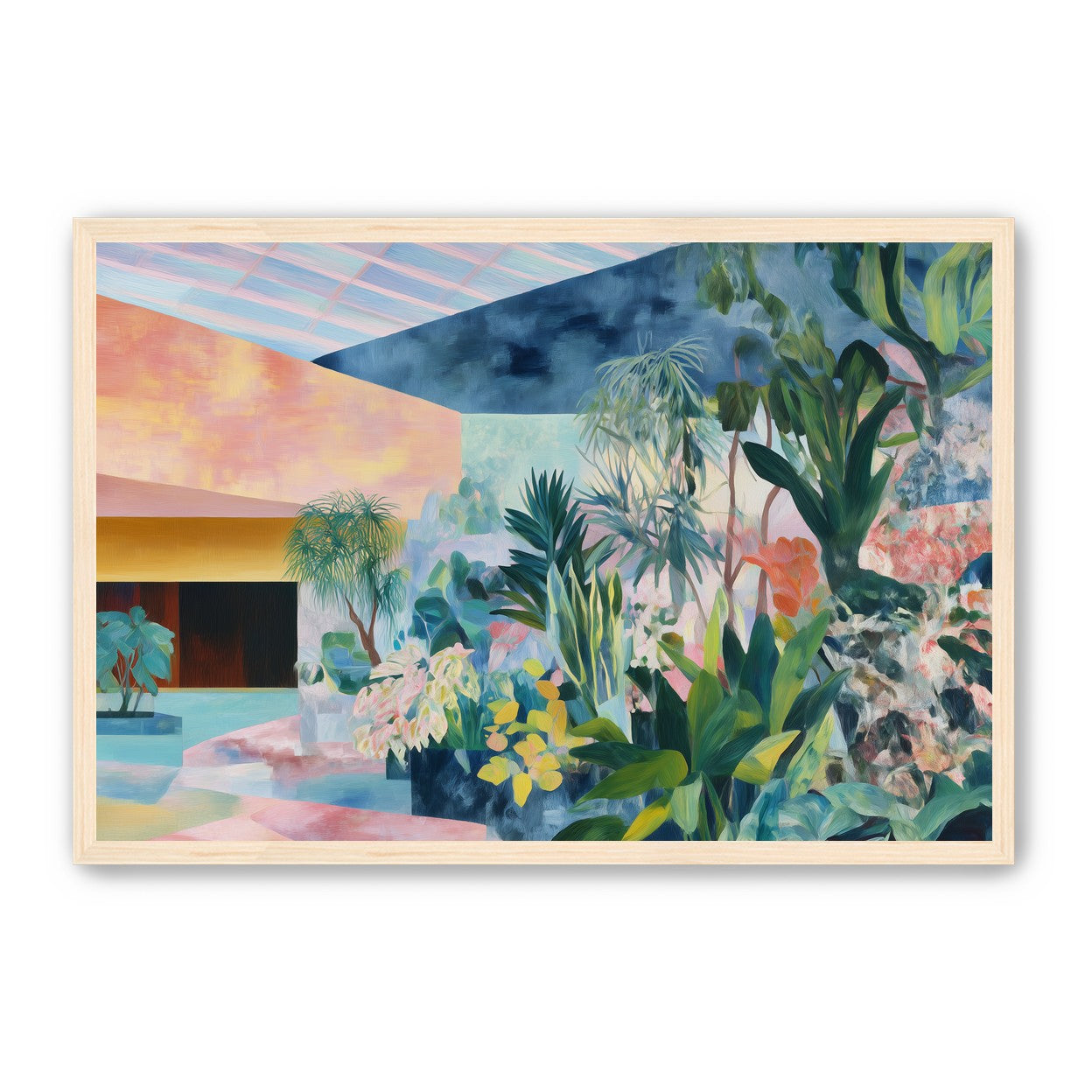 Pastel rooms for green leaves