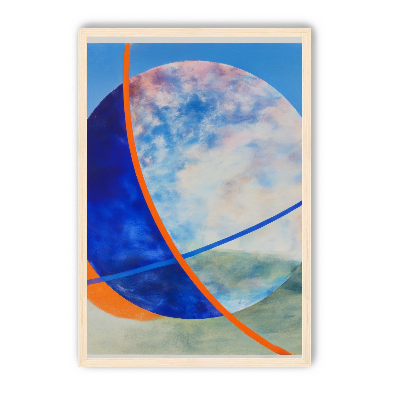 Orange cut through the circle