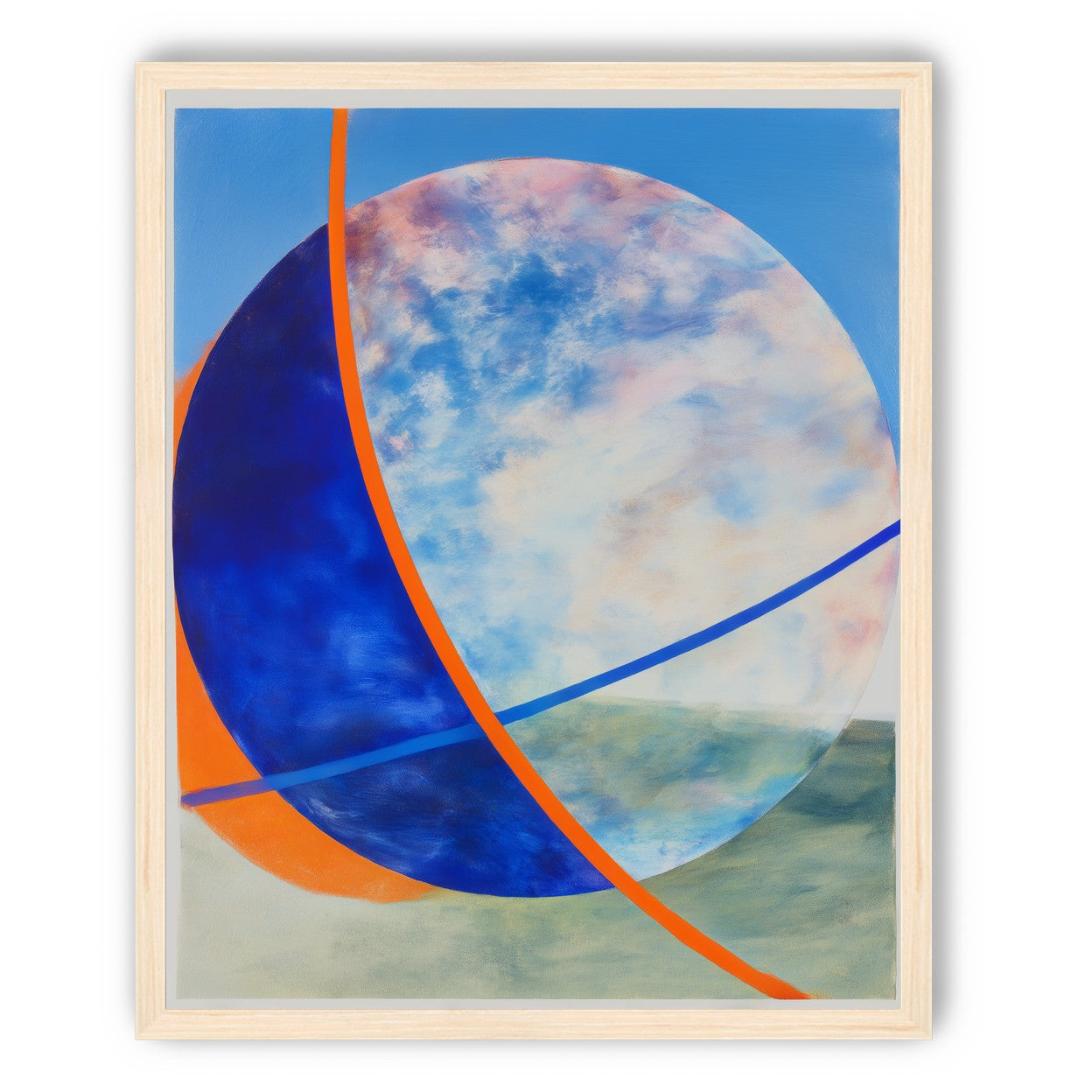 Orange cut through the circle