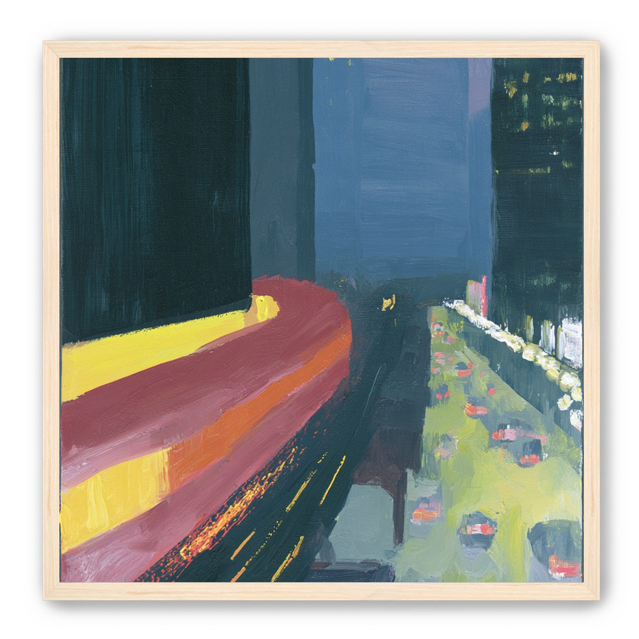 A bright bend downtown