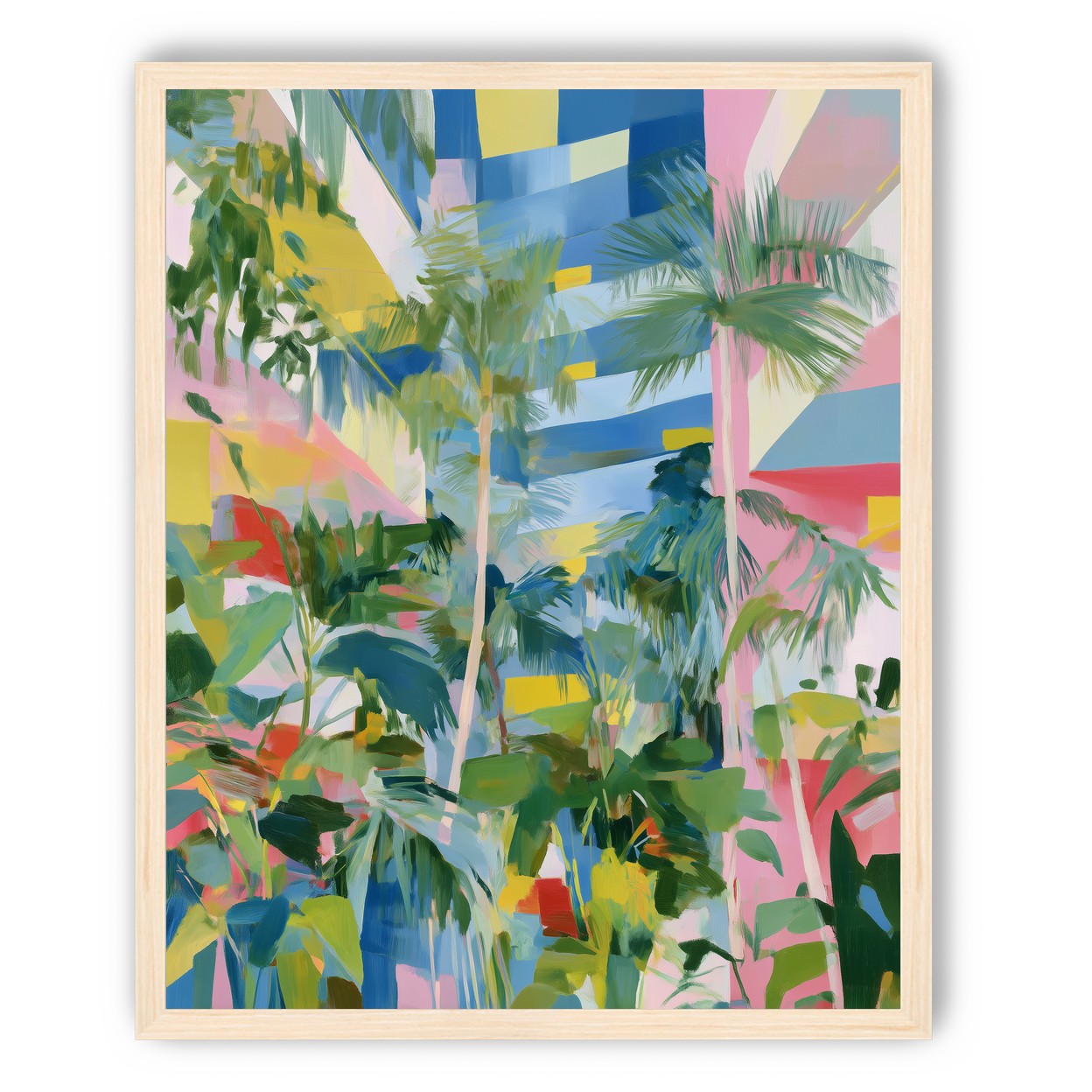 Palm shadows on color fields