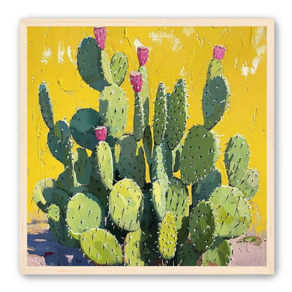 Pink blooms in yellow heat