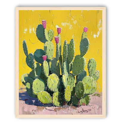 Pink blooms in yellow heat