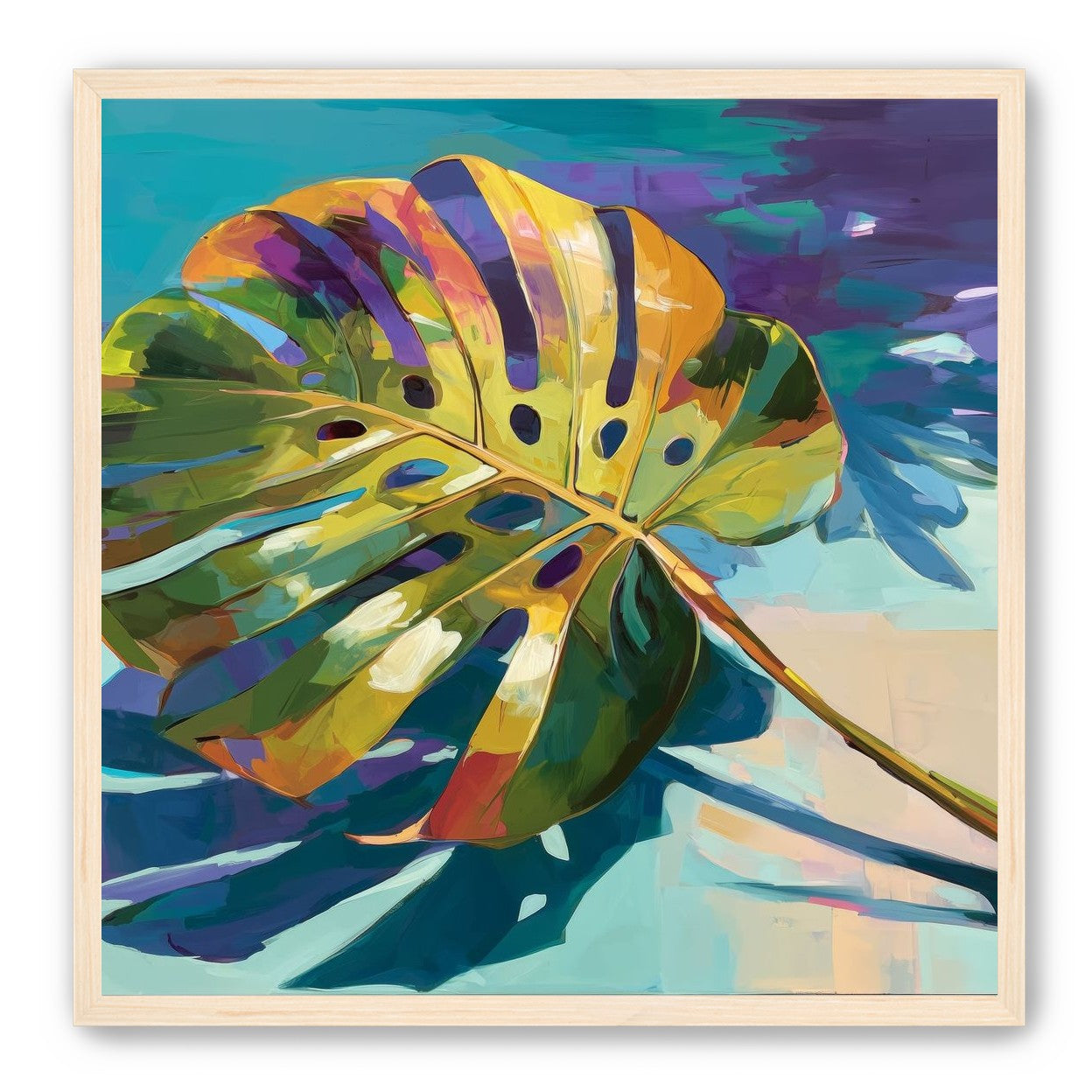 Palm Leaves in Layered Paint