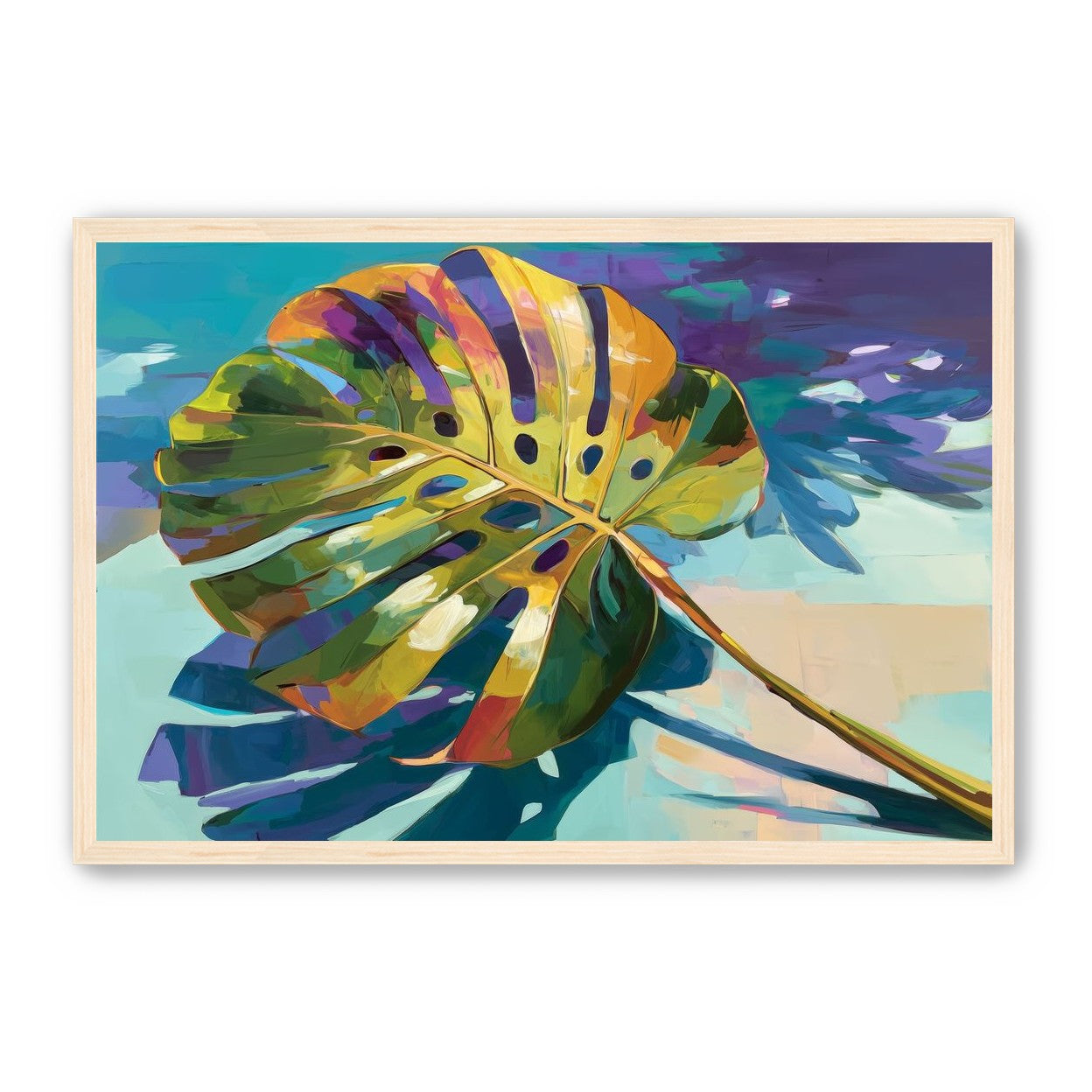 Palm Leaves in Layered Paint