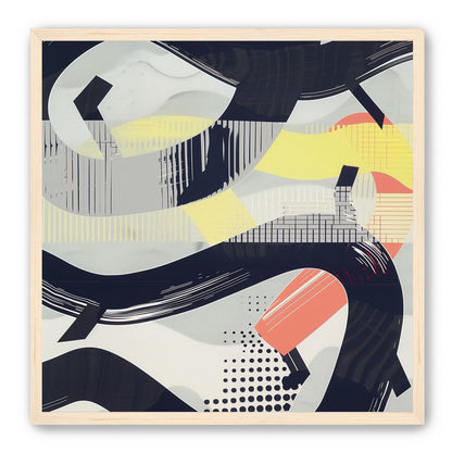 Black loops over yellow blocks