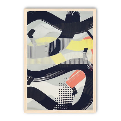 Black loops over yellow blocks