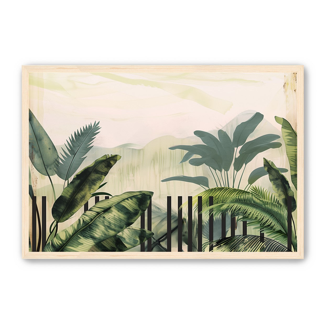 Black posts in the palms
