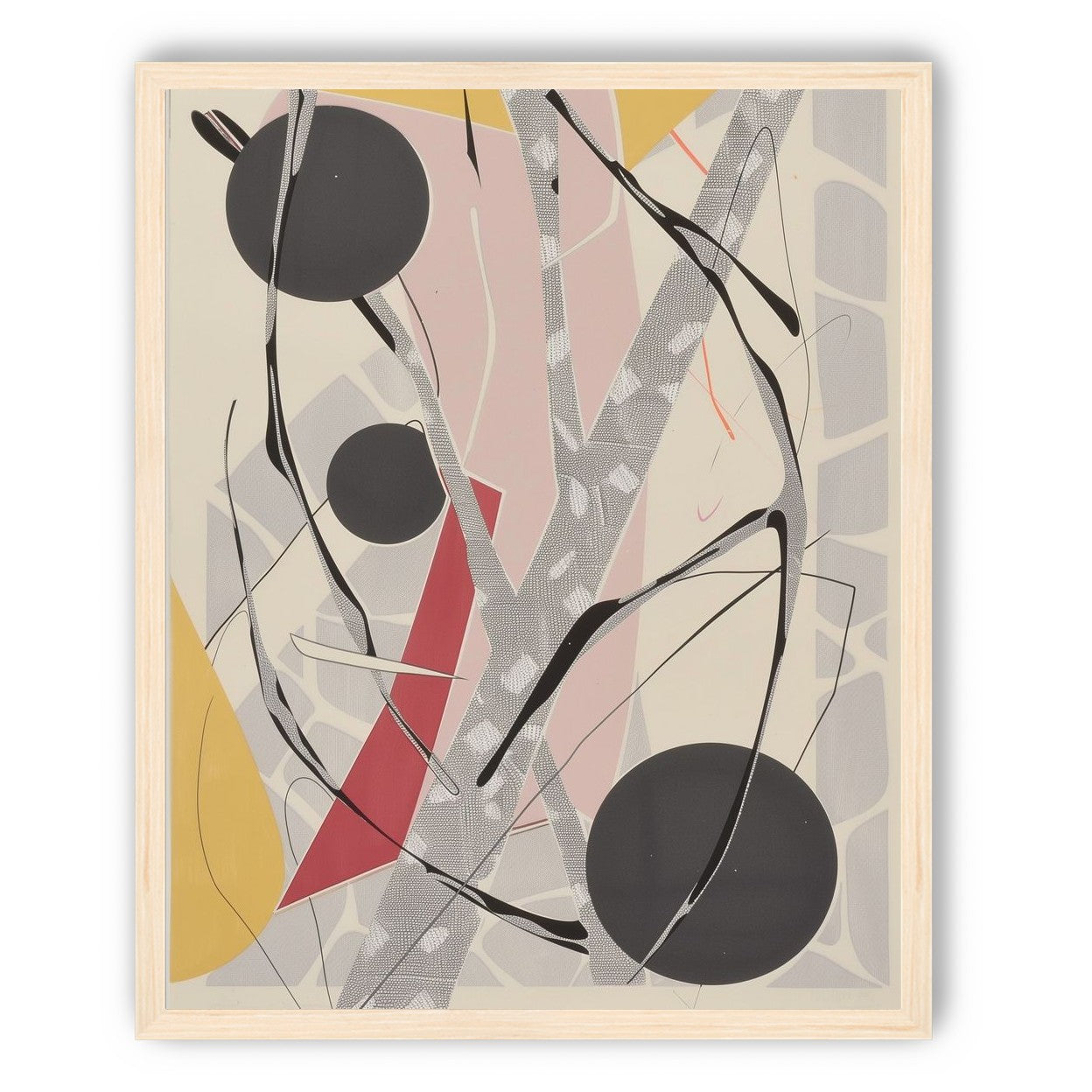 Layered circles with red wedge