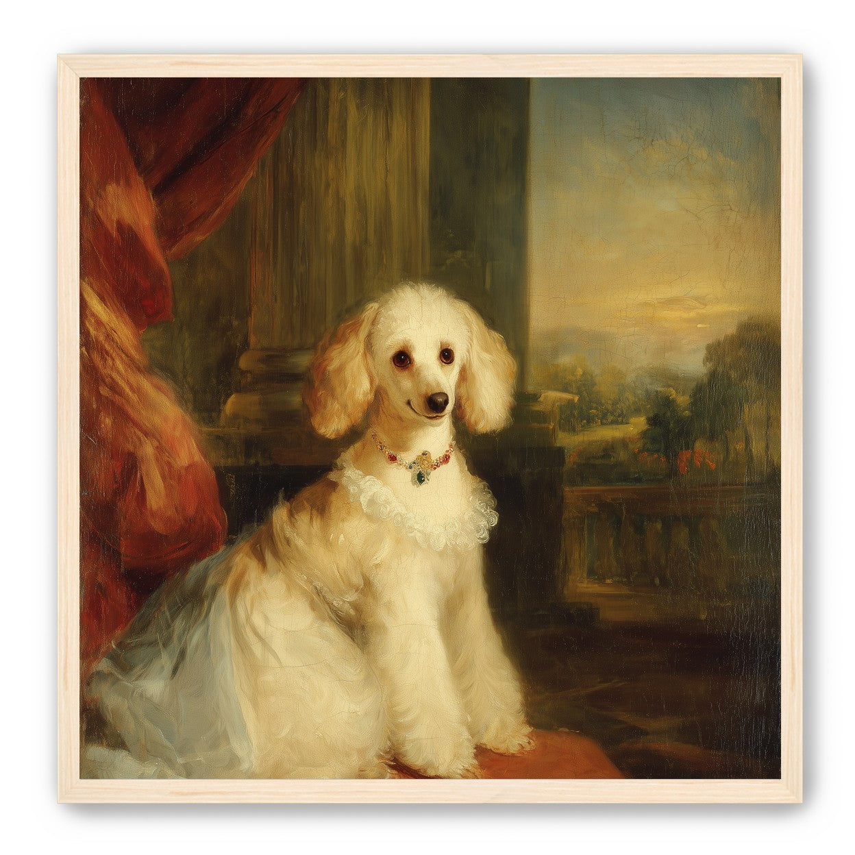 Jewels on the poodle collar