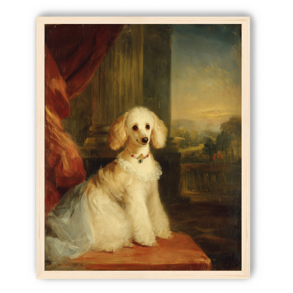 Jewels on the poodle collar