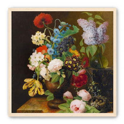 Fallen roses by the nest