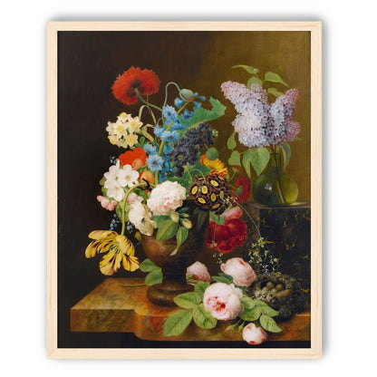 Fallen roses by the nest