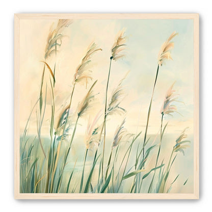 Peach light on reeds