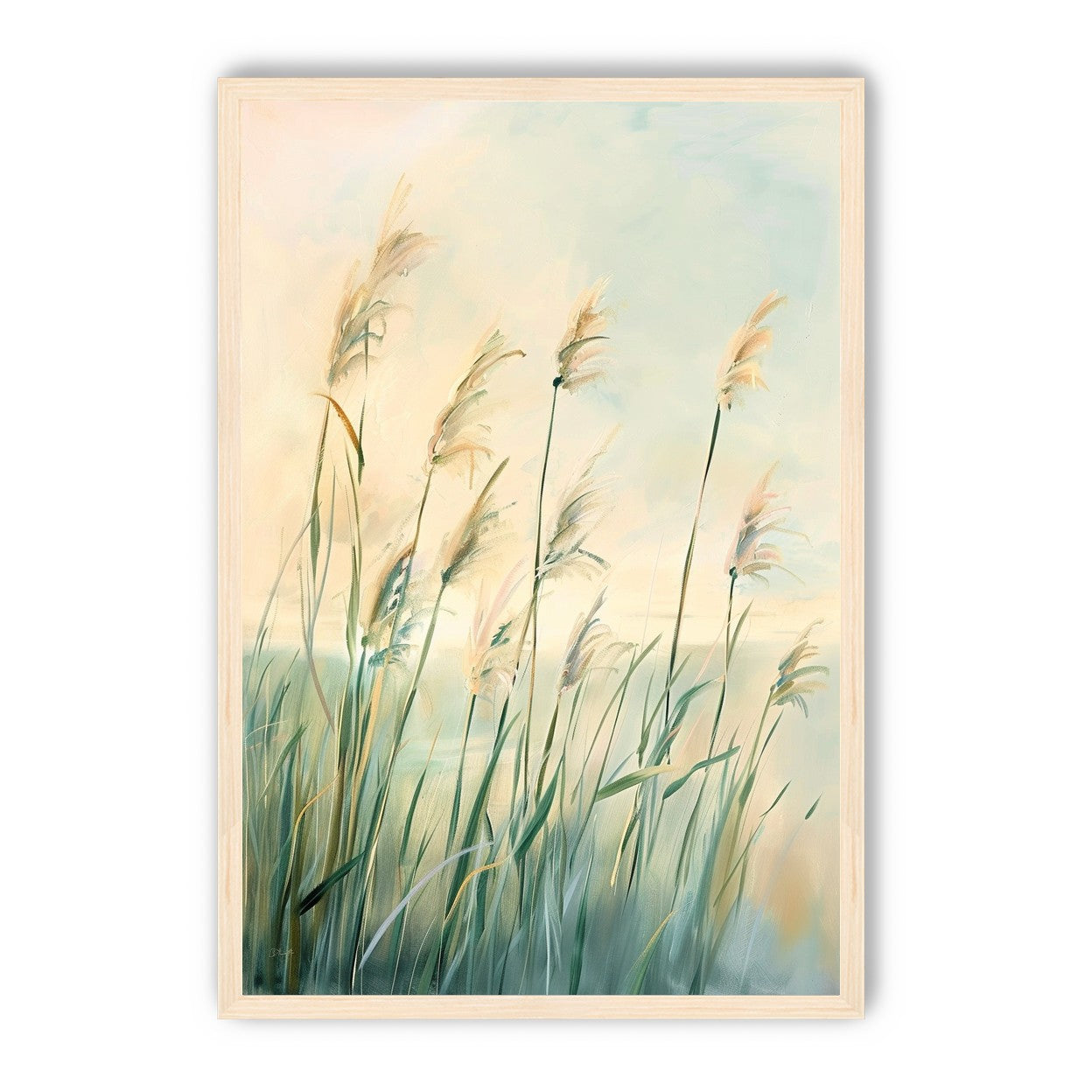 Peach light on reeds