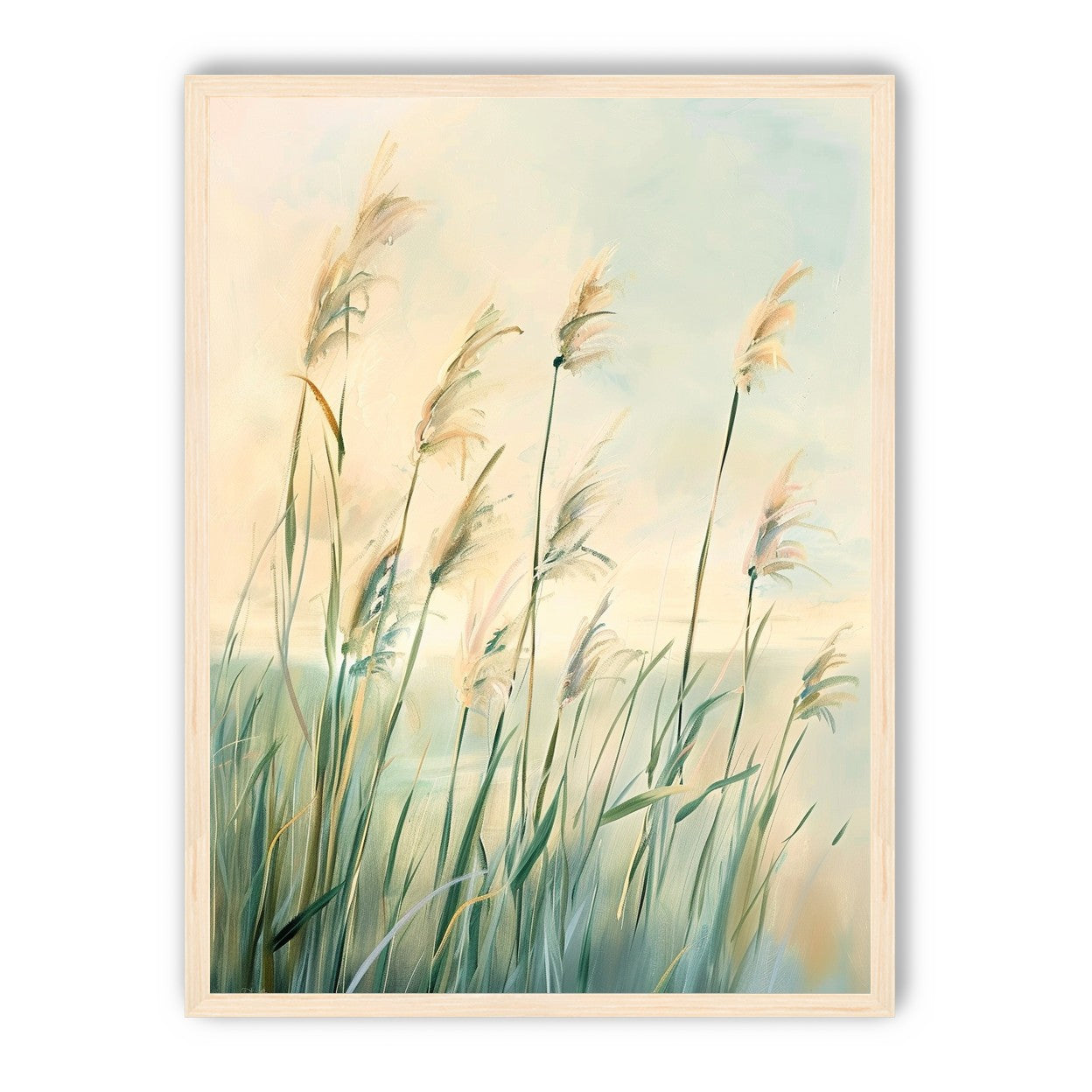 Peach light on reeds