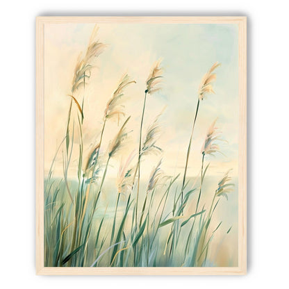 Peach light on reeds