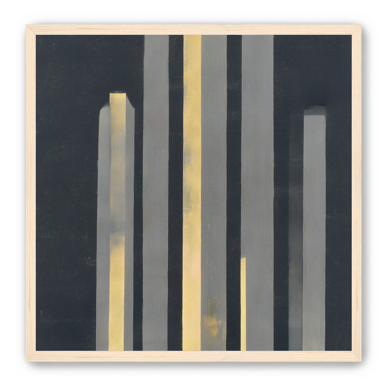 Yellow seeping through gray bars