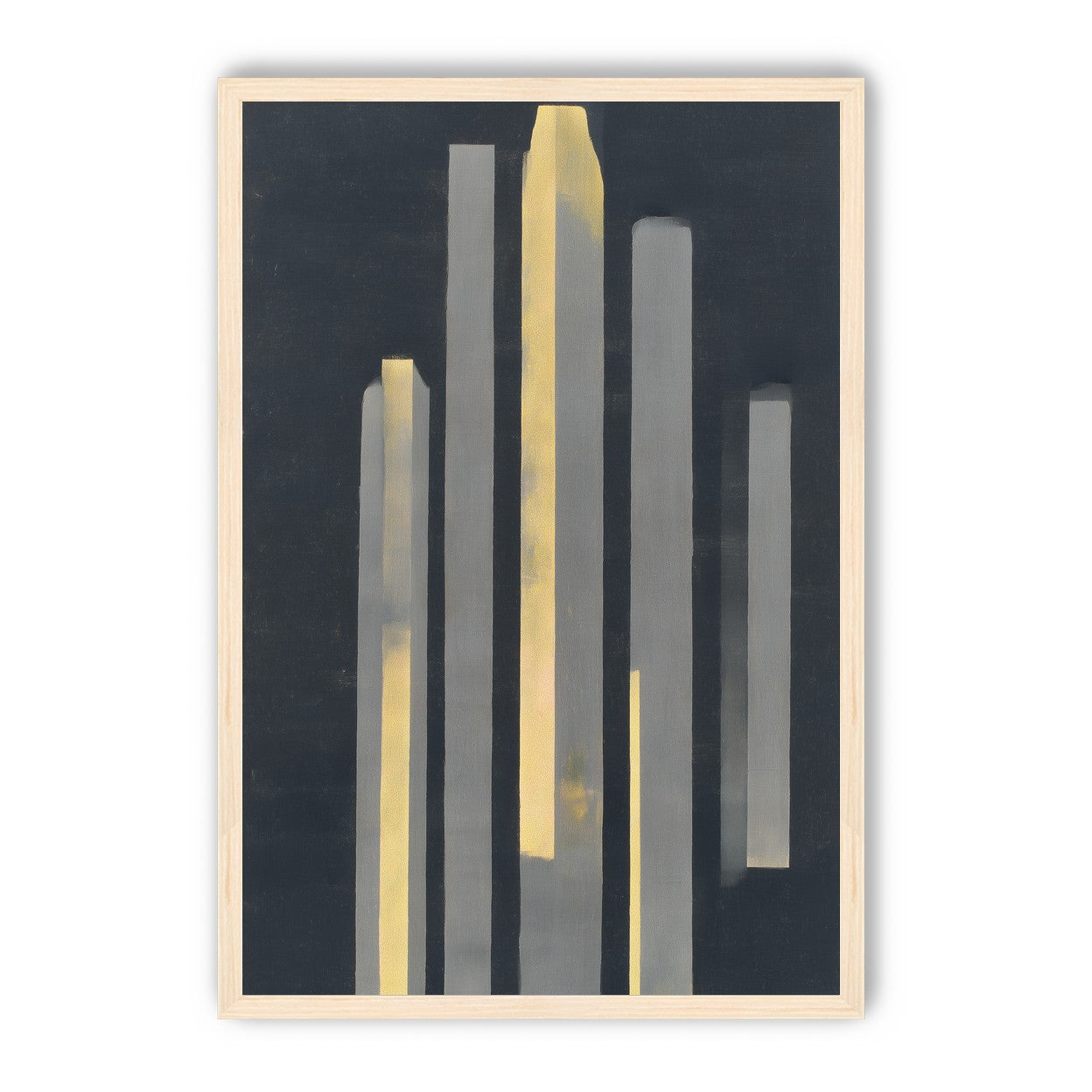 Yellow seeping through gray bars