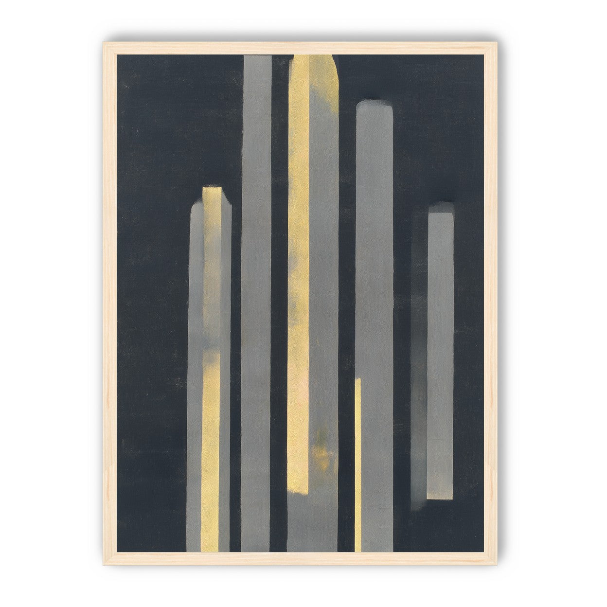 Yellow seeping through gray bars