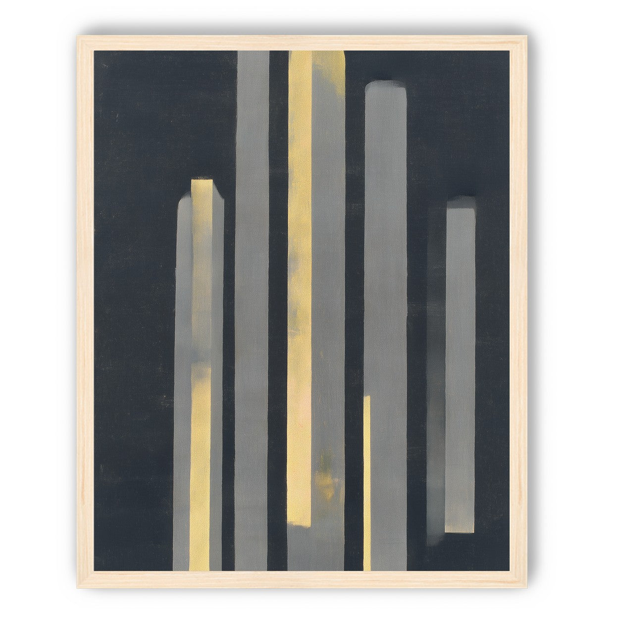 Yellow seeping through gray bars