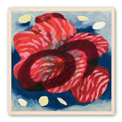 Red stripes pressing through blue