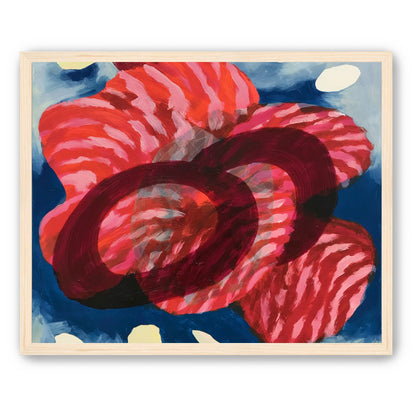 Red stripes pressing through blue