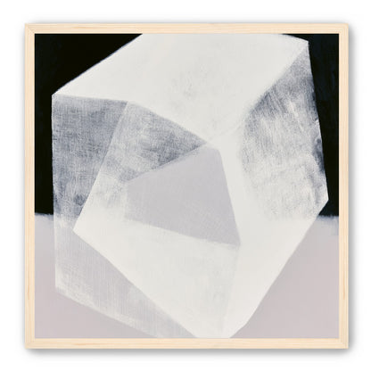 Milkwhite facets in deep black
