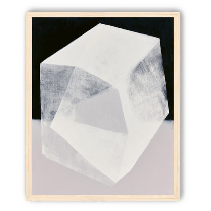 Milkwhite facets in deep black