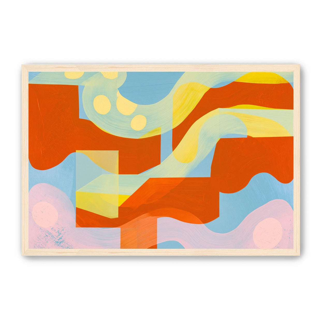 Orange bands within blue field