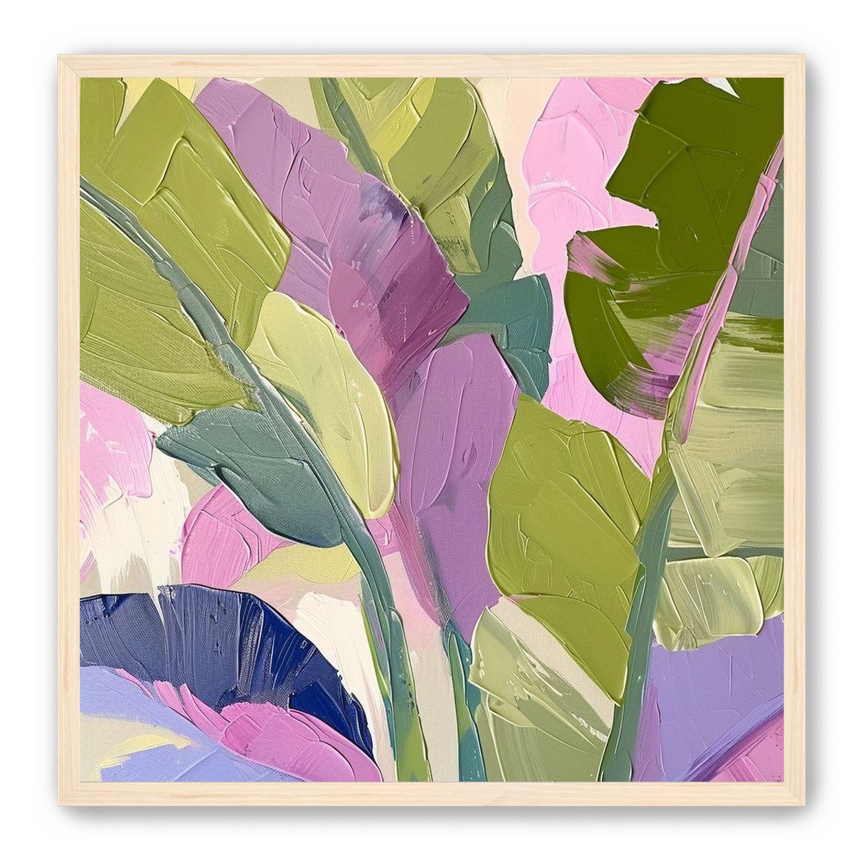Layered palette knife paint