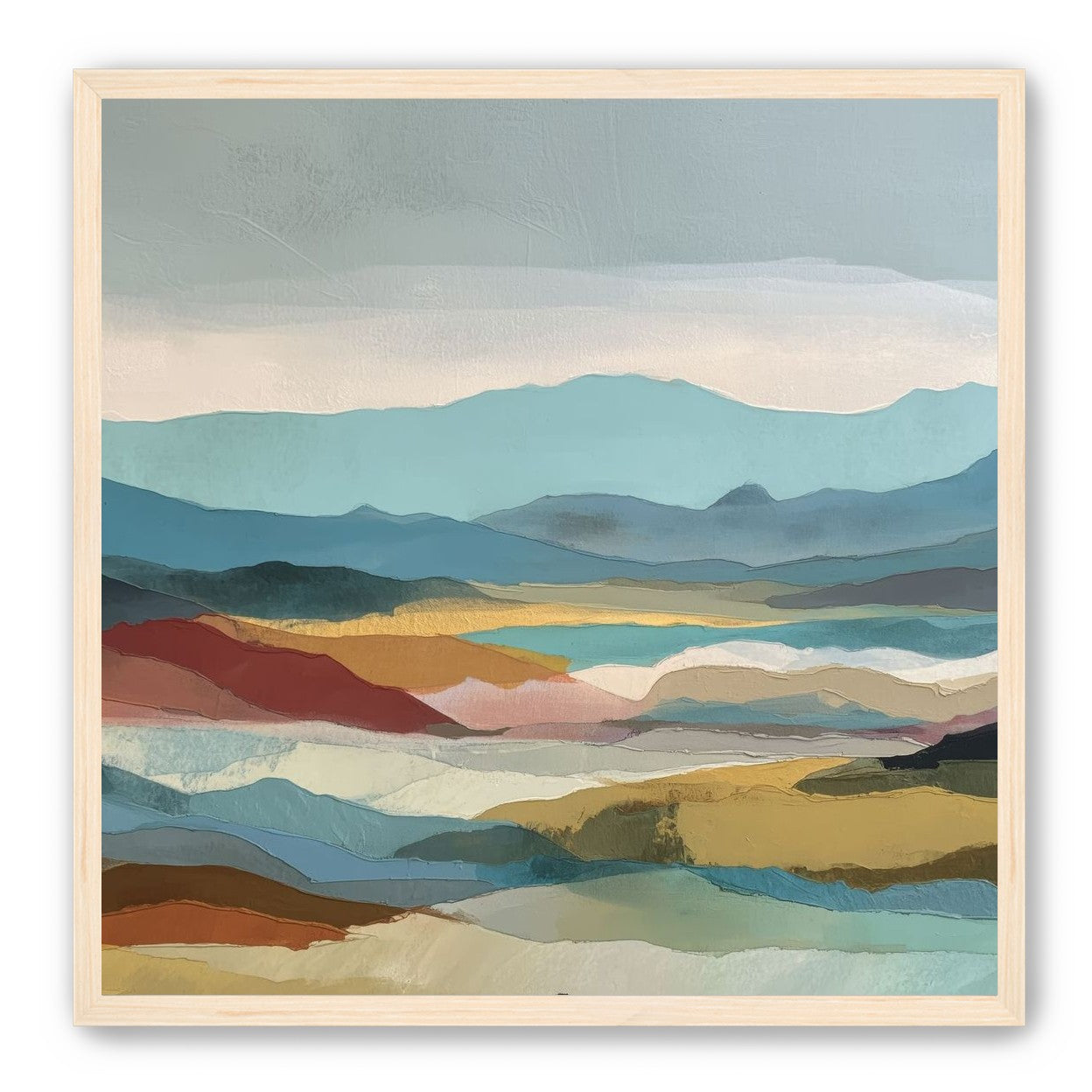 Layered Hills in Cool Bands