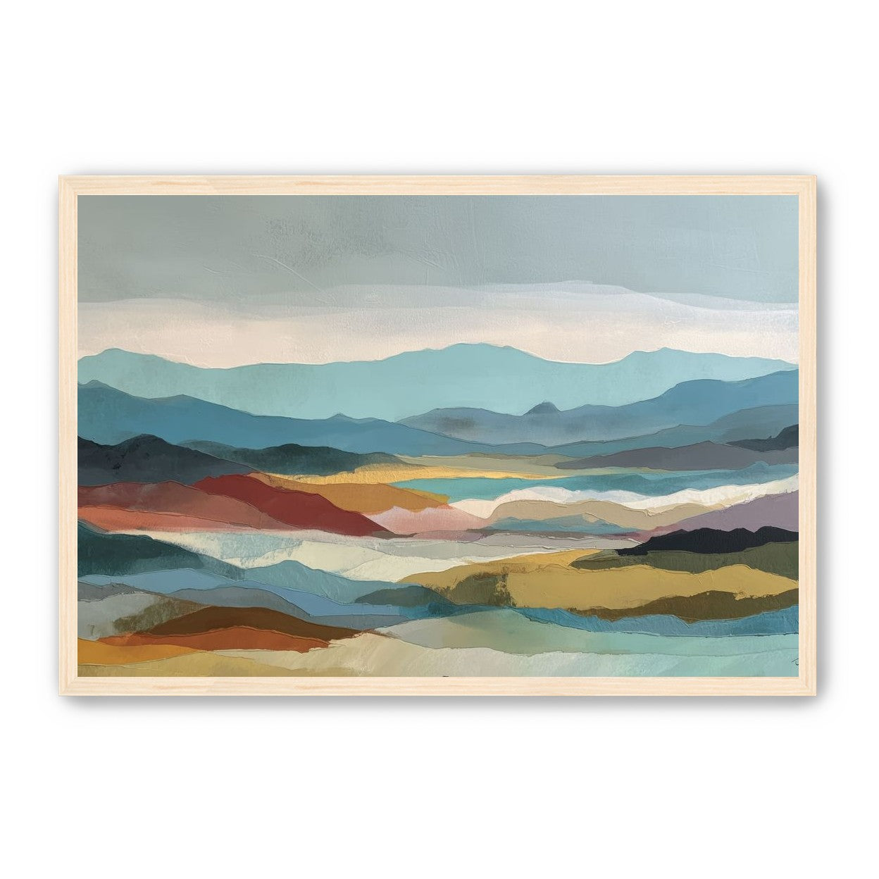 Layered Hills in Cool Bands