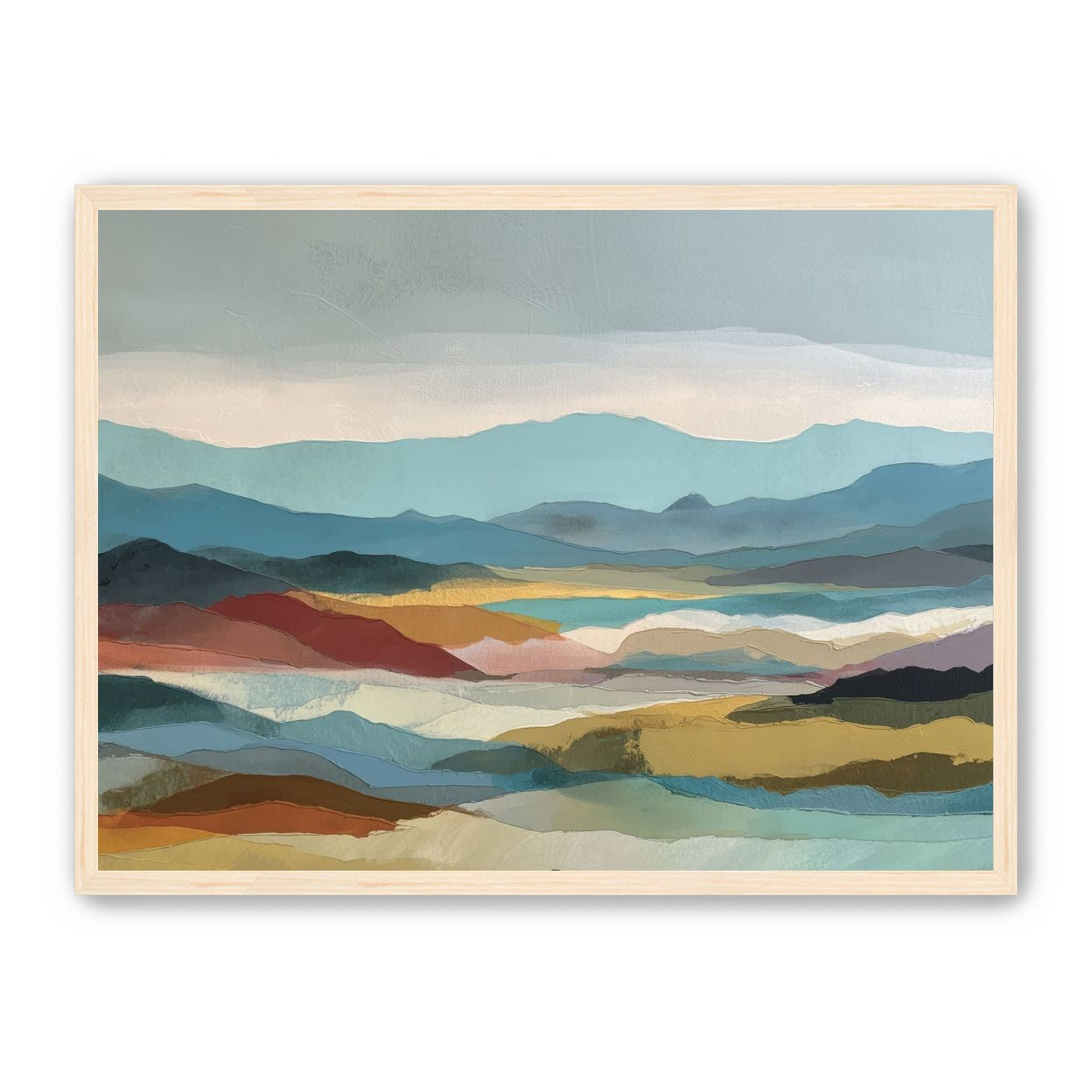 Layered Hills in Cool Bands