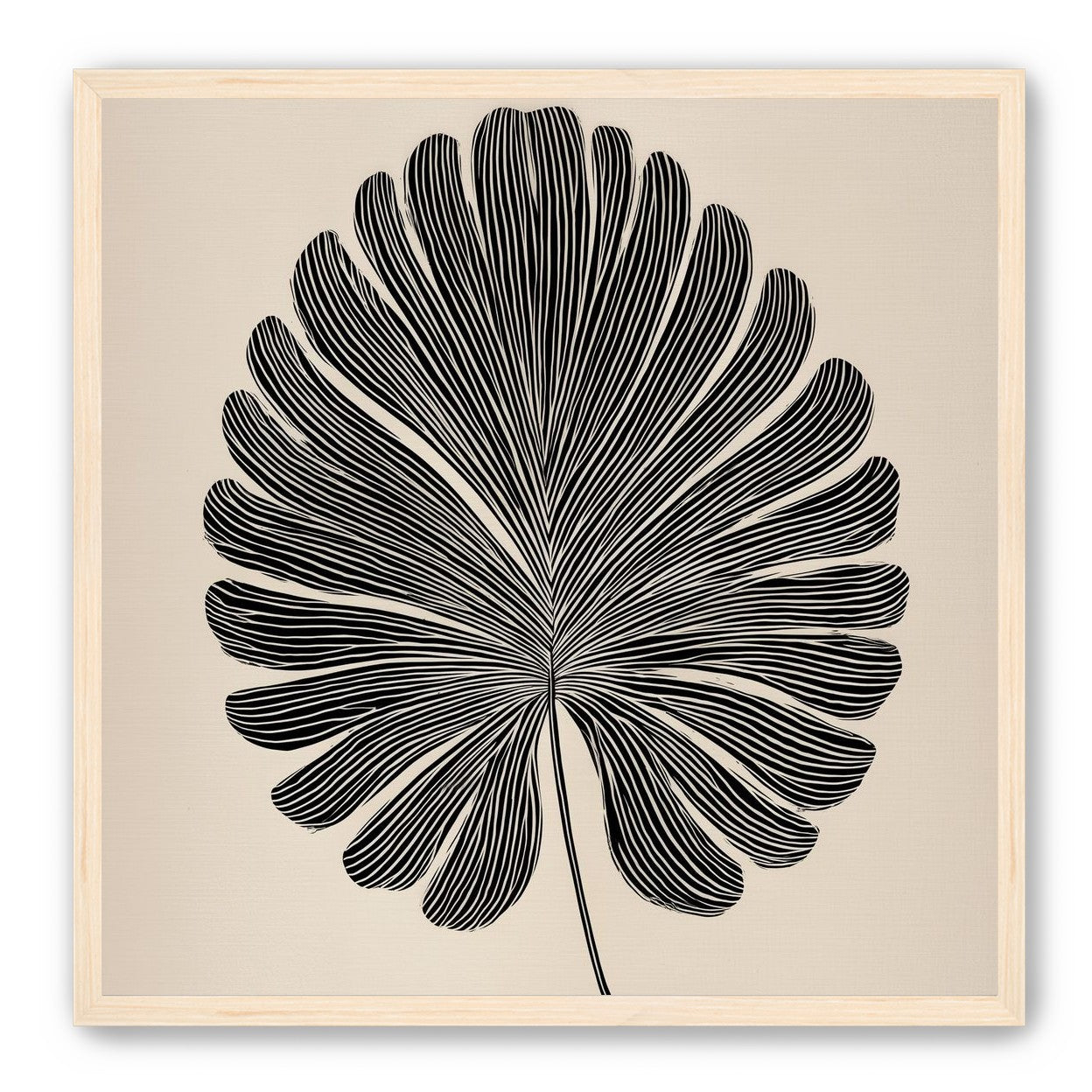 Striped fan leaf alone