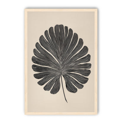 Striped fan leaf alone