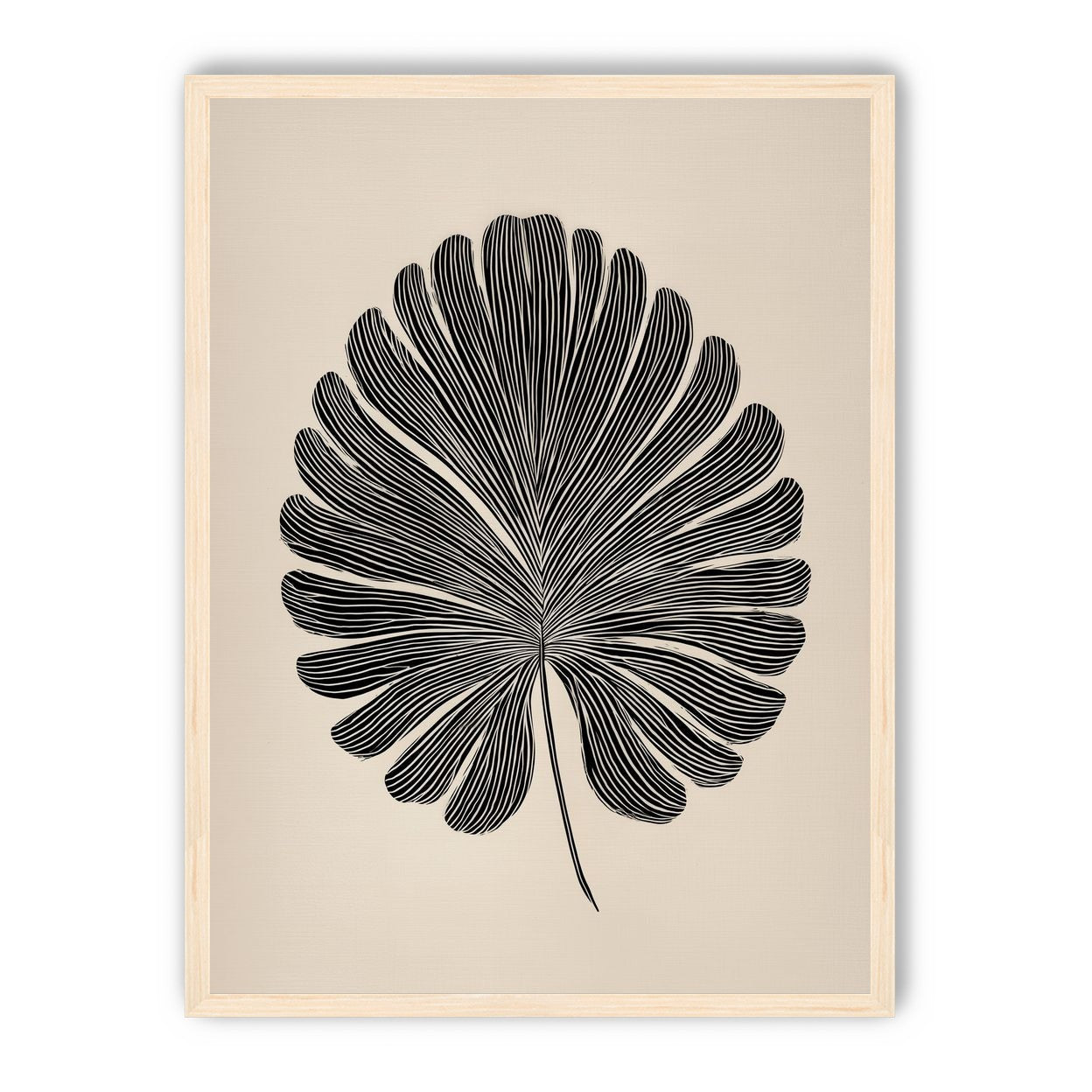 Striped fan leaf alone