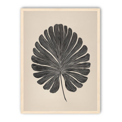 Striped fan leaf alone