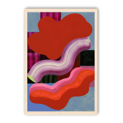 Layered red forms on grid