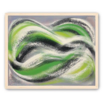 Green bands under white spray