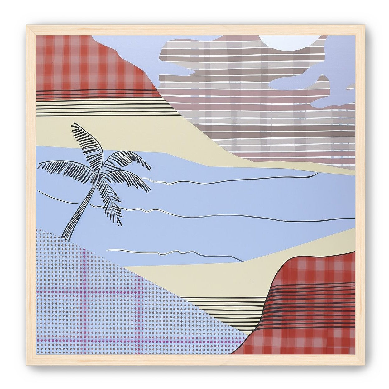 Striped sky over the beach