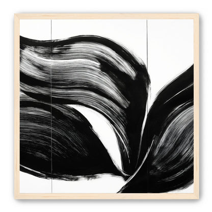 Three petals in black ink