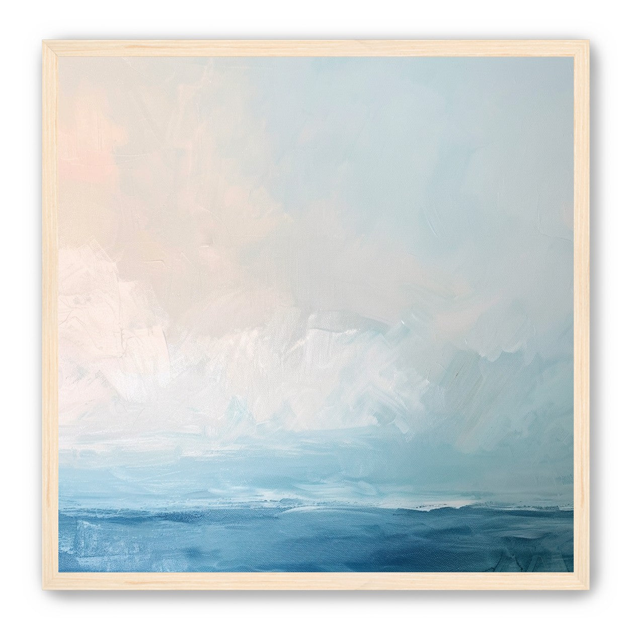 Quiet sea under pale sky