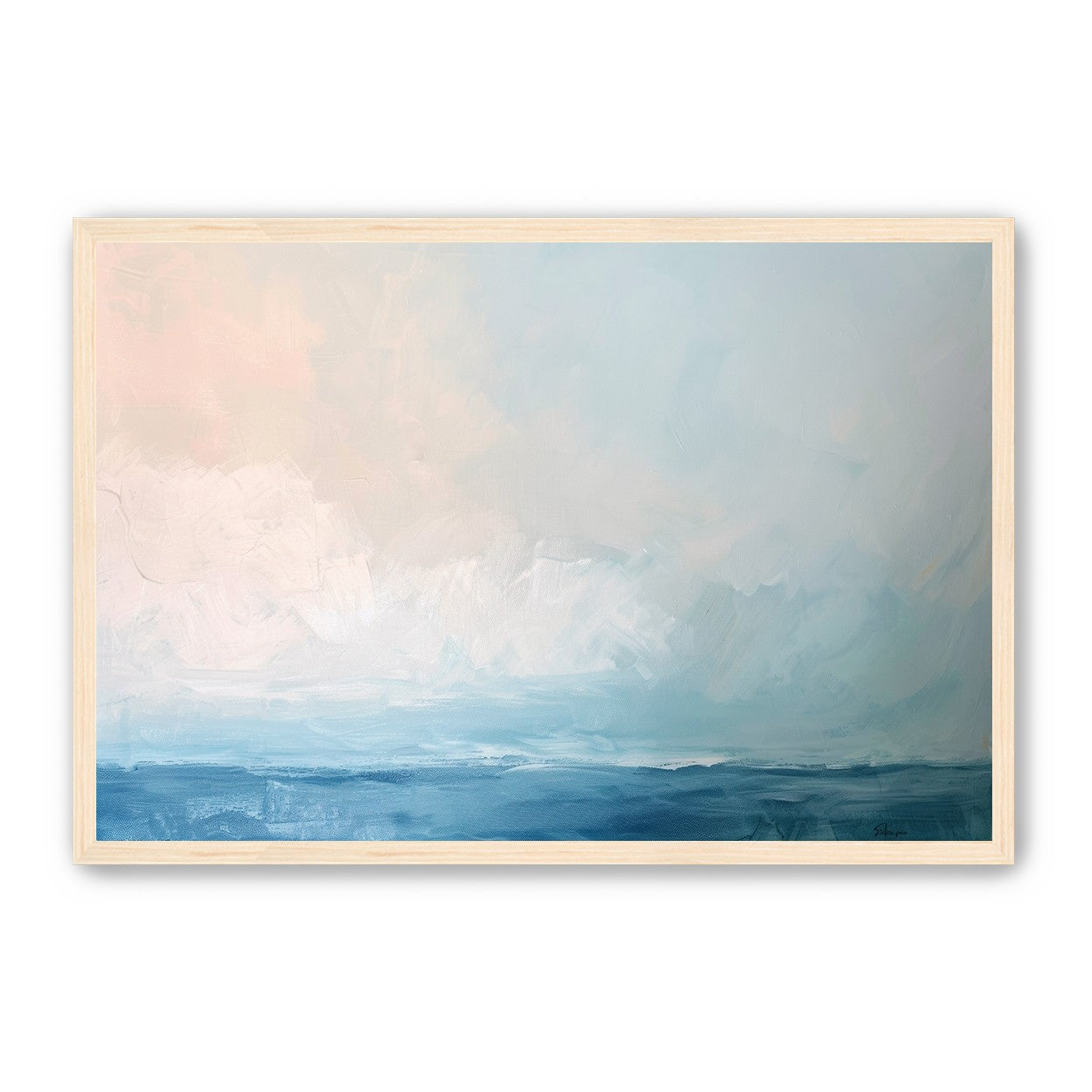 Quiet sea under pale sky