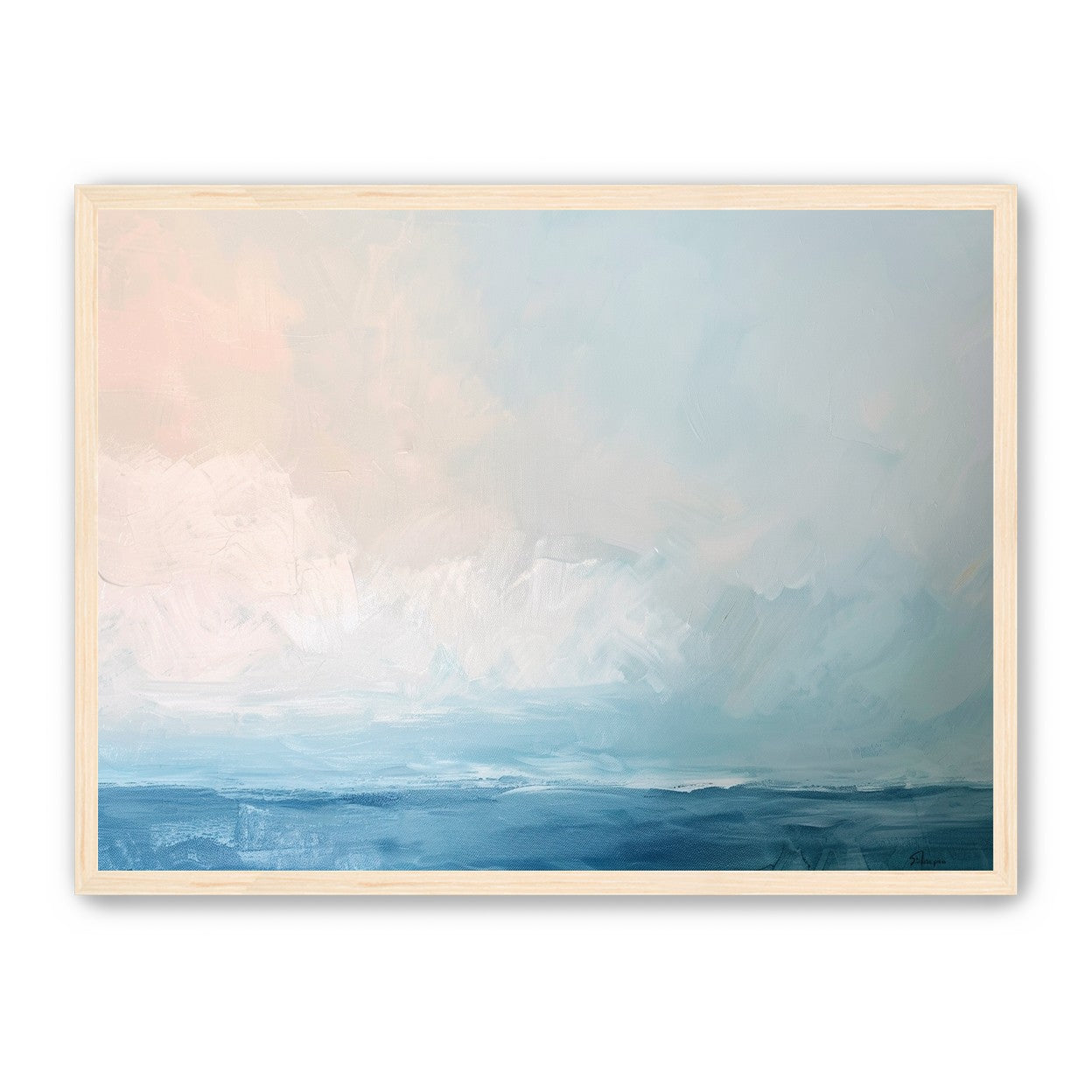 Quiet sea under pale sky