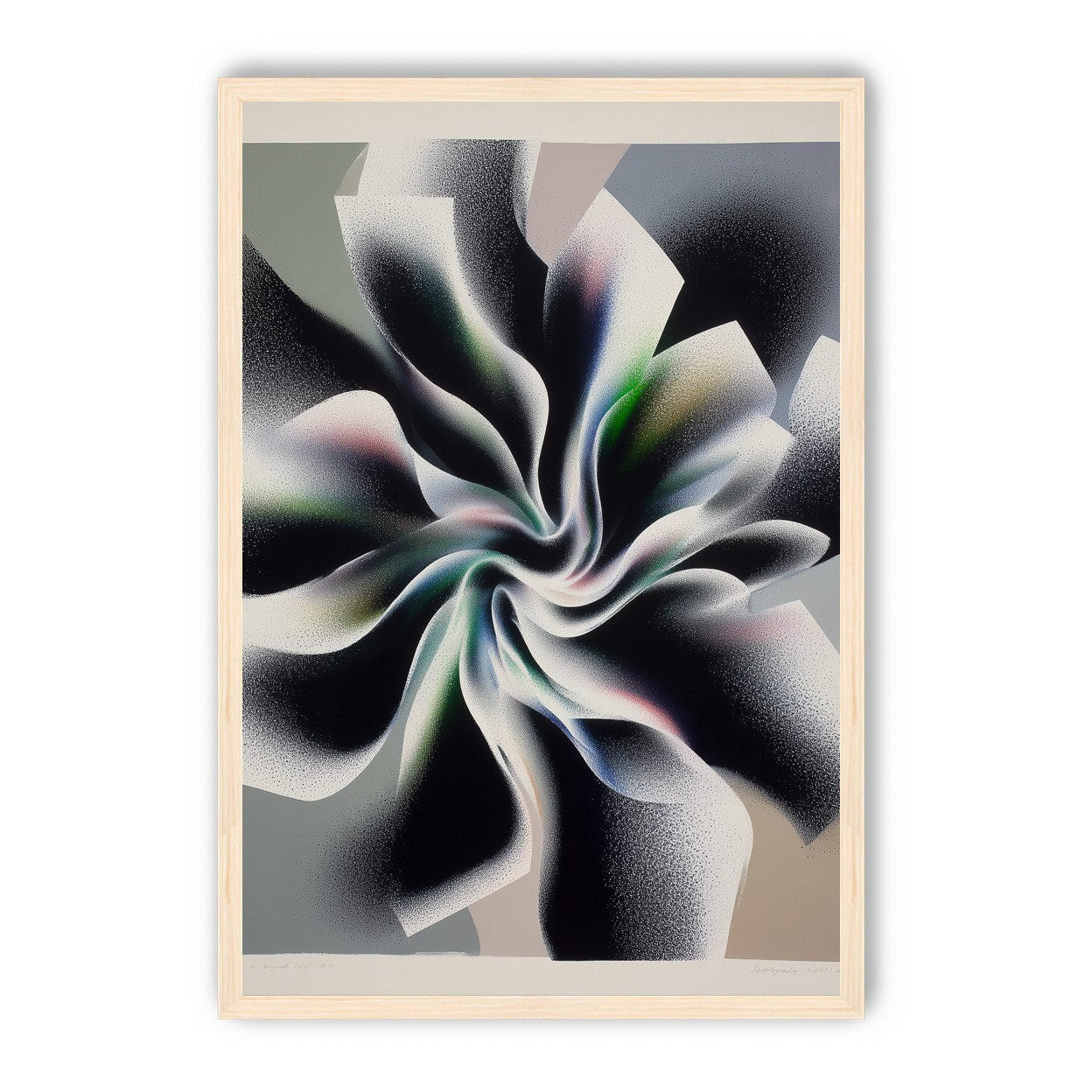Spiral fold within pale blocks