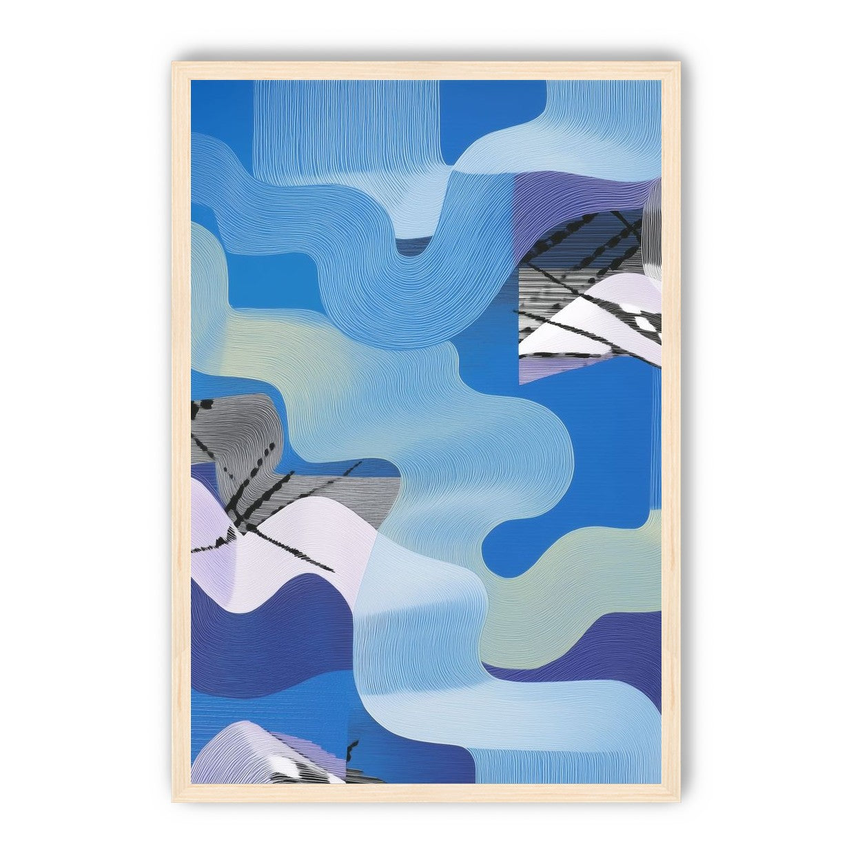 Waves within blue blocks